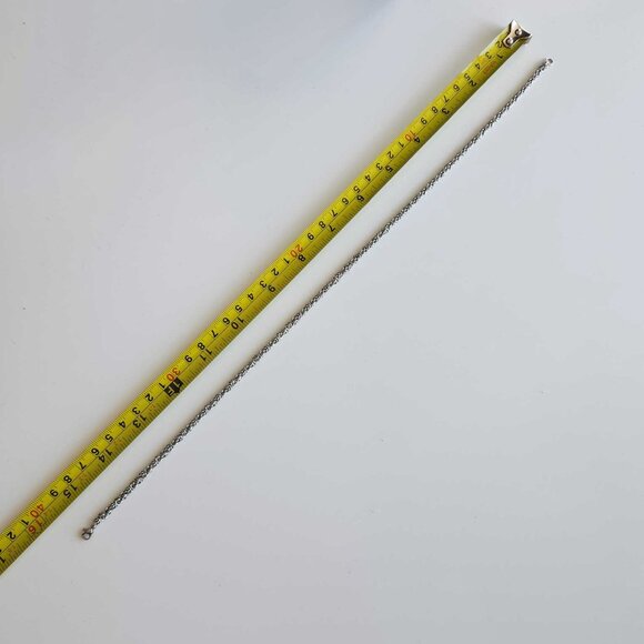 15 inch silver byzantine chain necklace ✦ hand crafted mini chain mail necklace - Picture 7 of 10